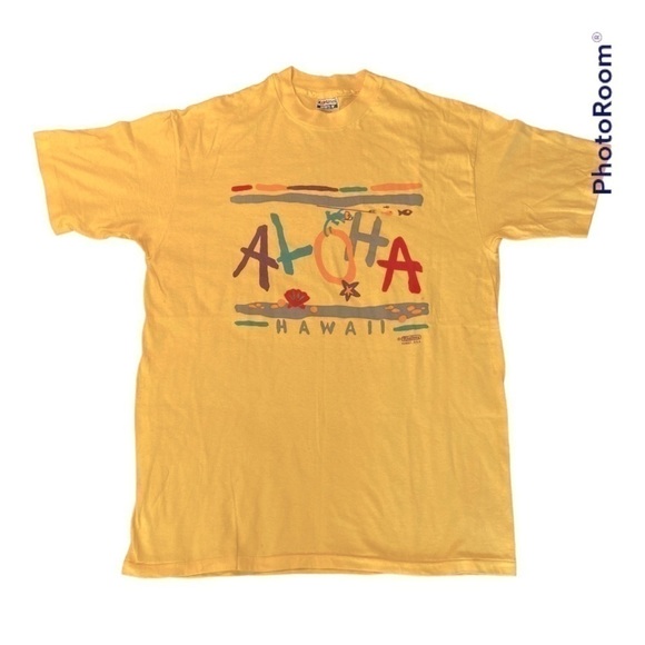VINTAGE 80โs/90โs HAWAII ALOHA SINGLE STITCH T-SHIRT SIZE XL - Picture 1 of 6